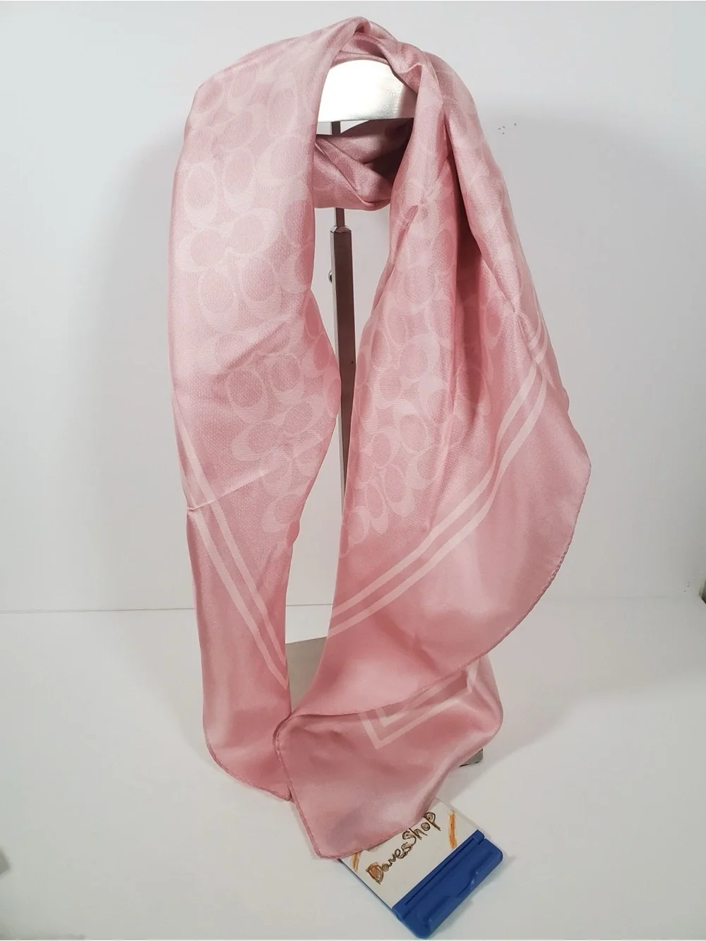 Coach Textured Signature Print Silk Square Scarf limited edition NWT